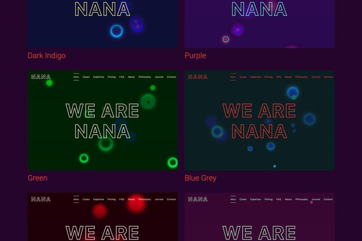 Nana � One-Pager With Animated Background