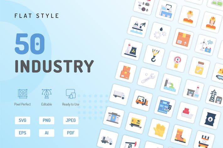 Industry Flat Icons