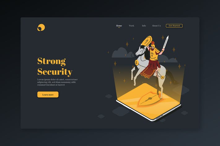 Strong Security - Isometric Landing Page