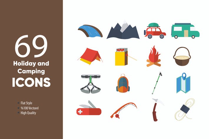 Holiday and Camping Icons