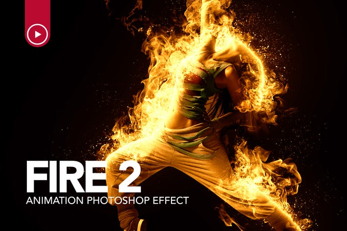 Fire Animation Photoshop Action version 2