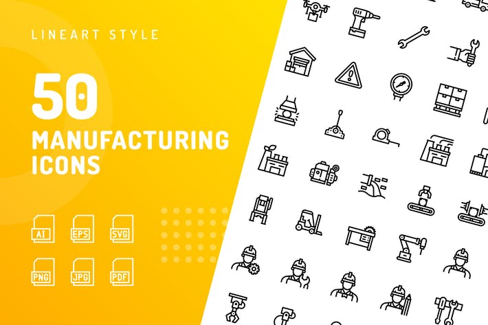 Manufacturing Line Icons
