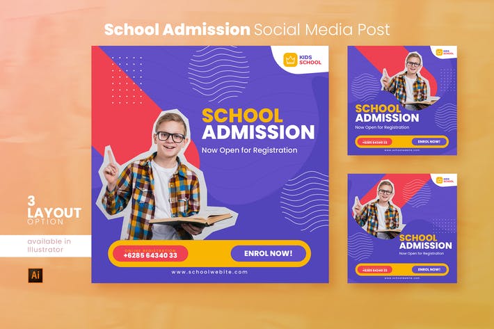 School Admission Social Media Post