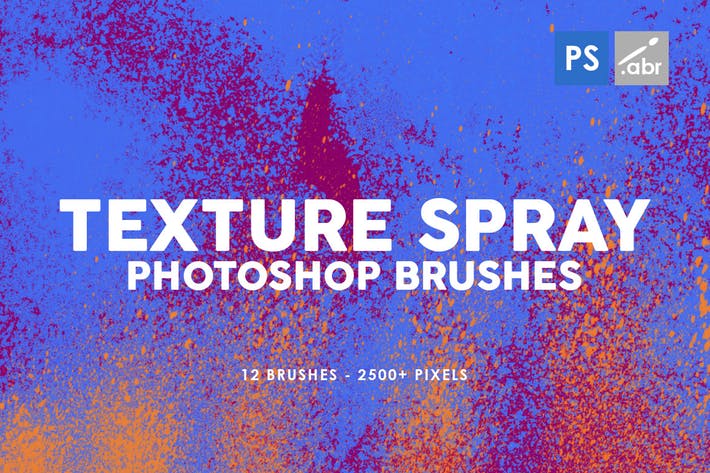12 Texture Spray Photoshop Brushes