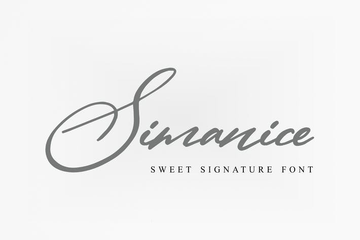 Simanice Font - Signature Font - [code RG]