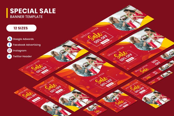 Shopping Sale Google Adwords Banner Template