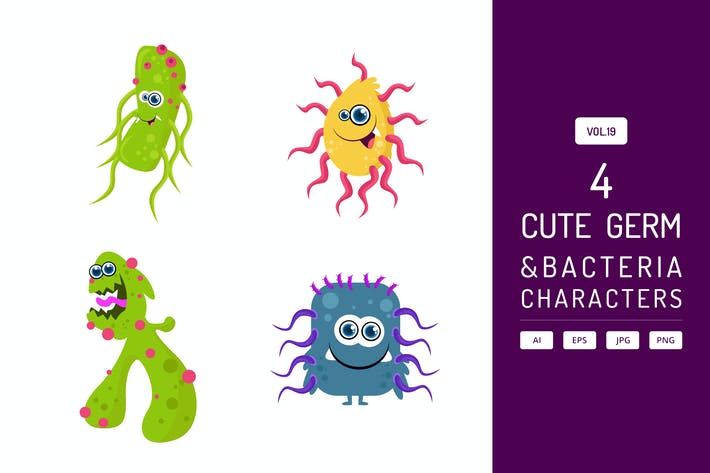 Cute Germ and Bacteria Characters Vol.19
