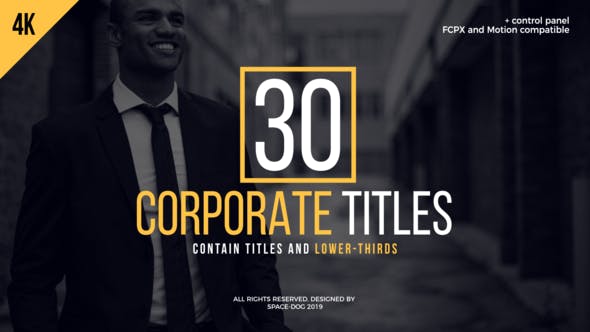 30 Corporate Titles | FCPX