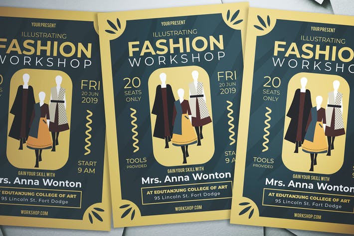 Illustrating Fashion Workshop Flyer