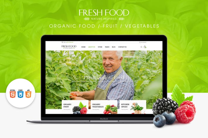 Fresh Food  Organic Food/Fruit HTML Template