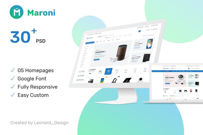 Maroni | Multipurpose Electronics eCommerce PSD Te
