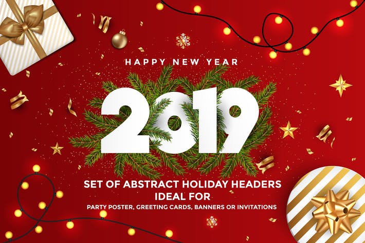 Happy New Year 2019 Greeting Cards