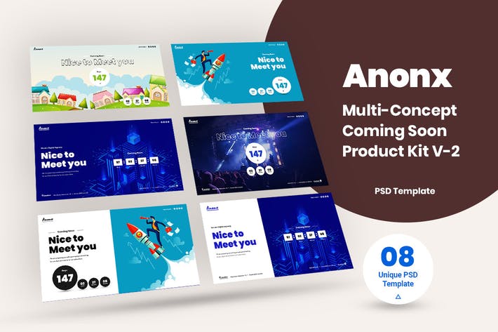 MUlti-Concept Coming Soon PSD Template Kit V-2