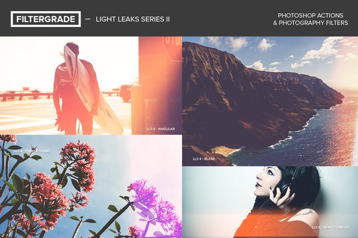 FilterGrade Light Leaks Photoshop Actions S2
