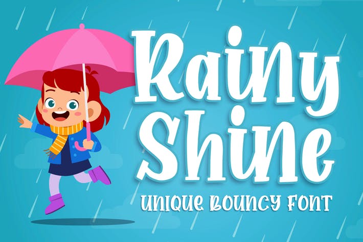 Rainy Shine - Unique Bouncy Font