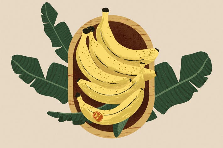 Banana Bowl Illustration and Patterns