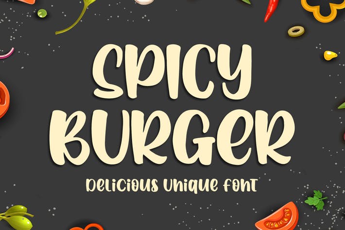 Spicy Burger - Delicious Unique Font