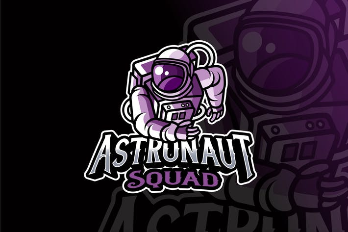 Astronaut Squad Logo Template