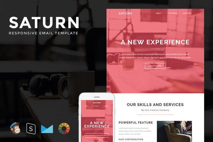 Saturn - Responsive Email + StampReady Builder