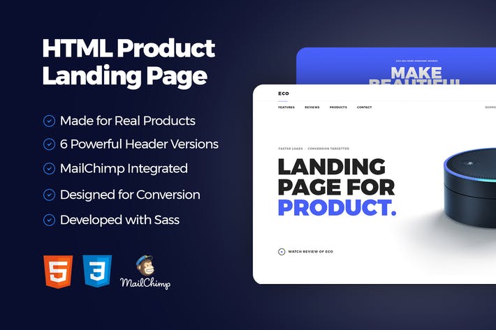 Eco - HTML Product Landing Page