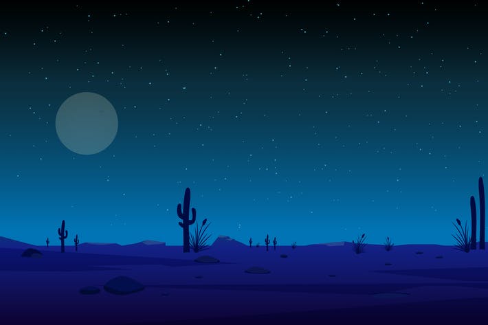 Night Sky - Vector Illustration