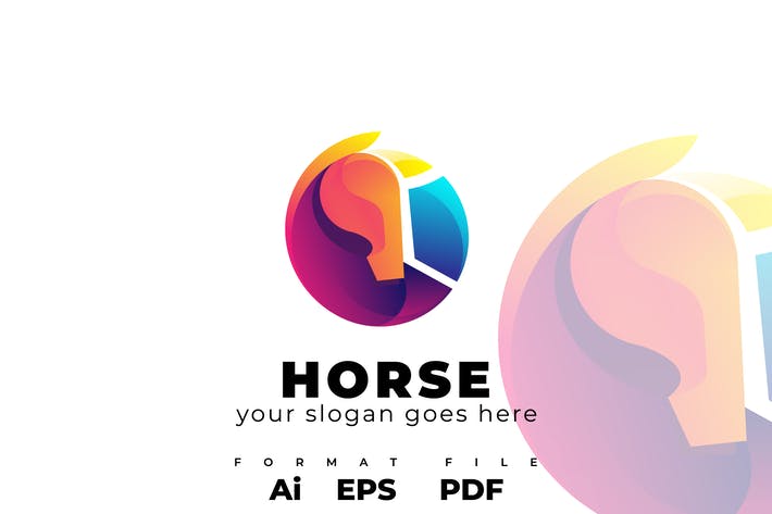 A Colorful Horse Logo Template