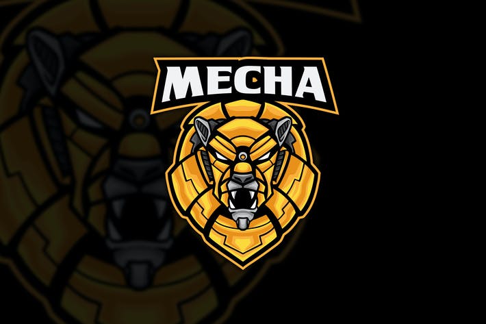 Mecha Lion Robot Esports Logo Mascot