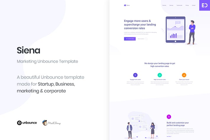 Siena - Marketing Unbounce Landing Page Template
