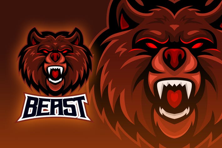 Great Red Bear Roar Esport Logo