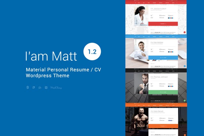 I am Mat - Material Personal WordPress