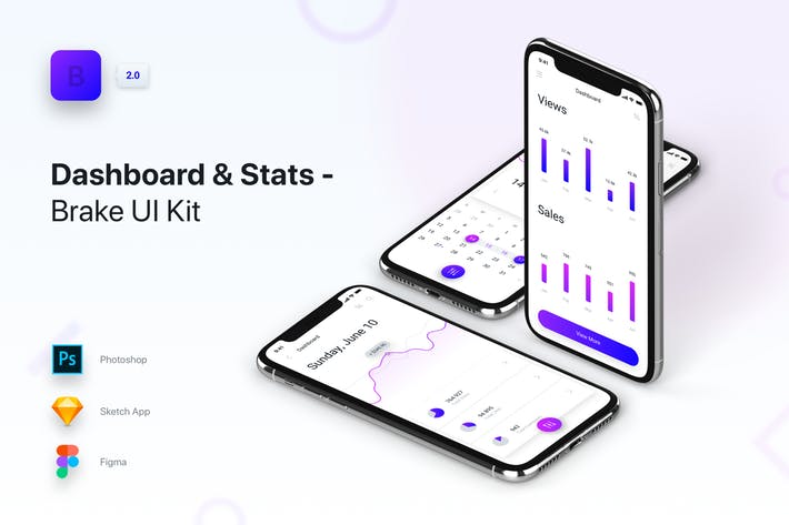 Brake UI Kit 2.0 - Dashboard & Statistics