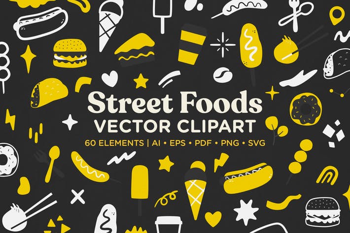 Street Food Vector Clipart Pack