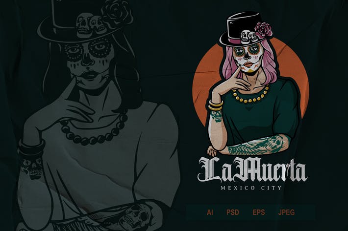 Mexican Girl Logo - Tattoo V2