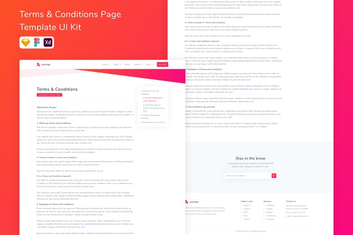 Terms & Conditions Page Template UI Kit
