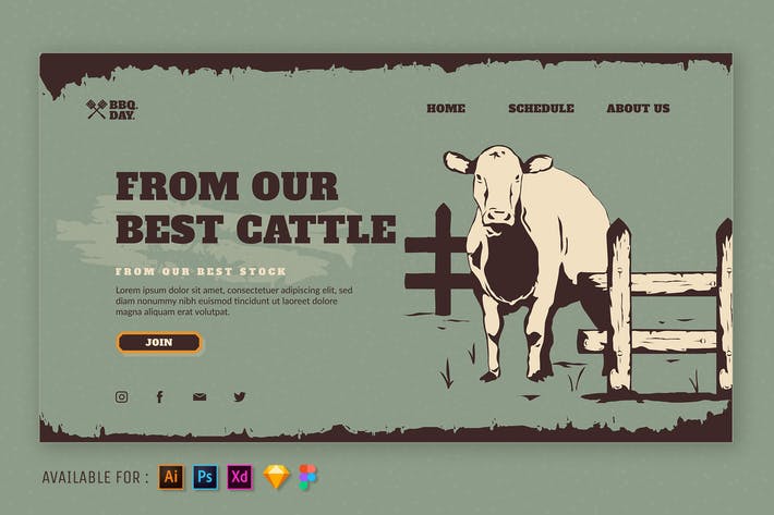High Quality Cow - Vintage Web Illustration