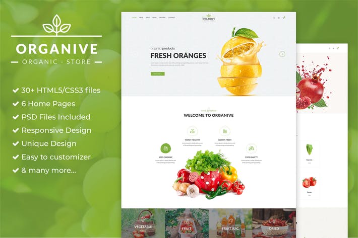 Organic Store & Eco Food Products HTML5 Template
