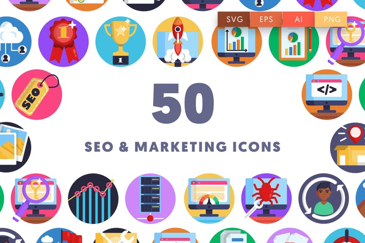 50 Seo & Marketing Icons