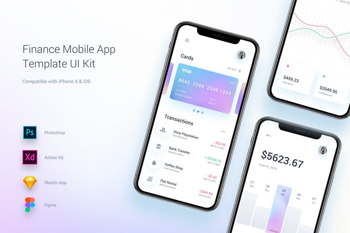 Finance Mobile App Template UI Kit