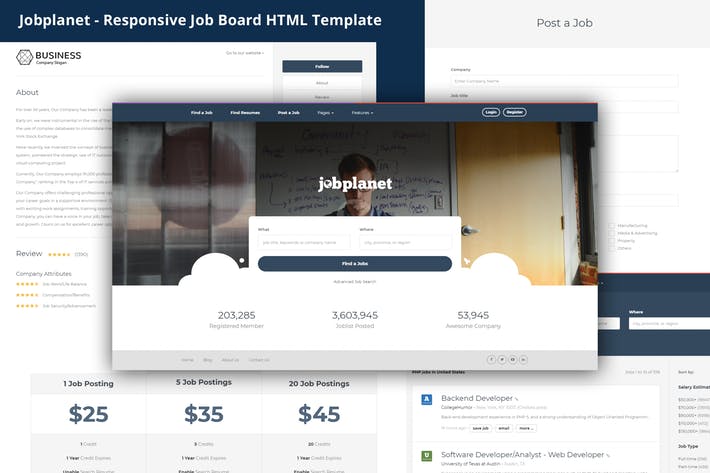 Jobplanet - Responsive Job Board HTML Template