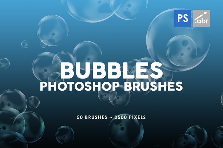 50 Bubble Photoshop Stamp Brushes
