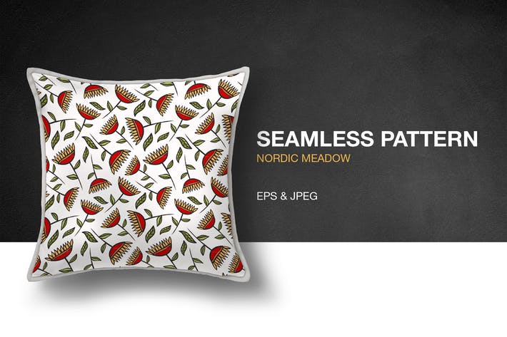 Nordic Meadow Seamless Pattern