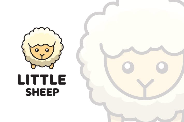 Little Sheep Cute Logo Template