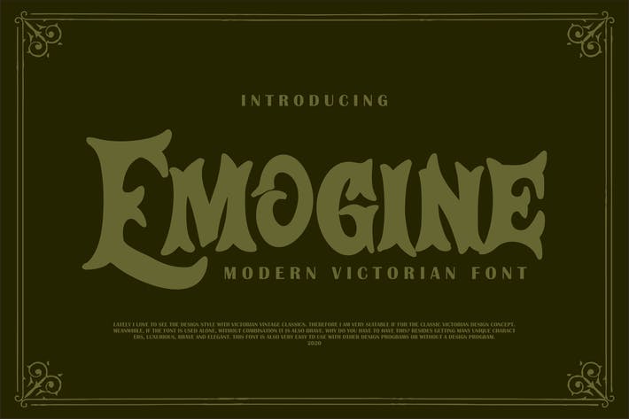 Emogine | Modern Victorian Font