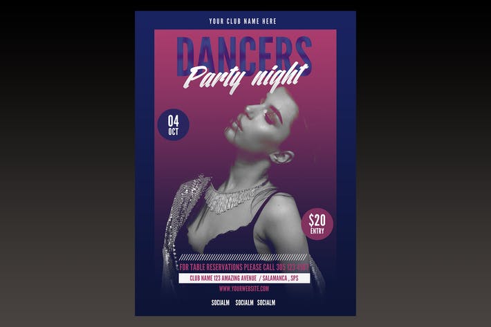 Dancers Party Night Flyer Poster