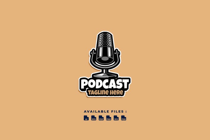 Podcast Microphone Logo