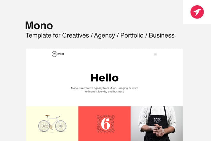 MONO - Template for Creatives / Agency / Portfolio