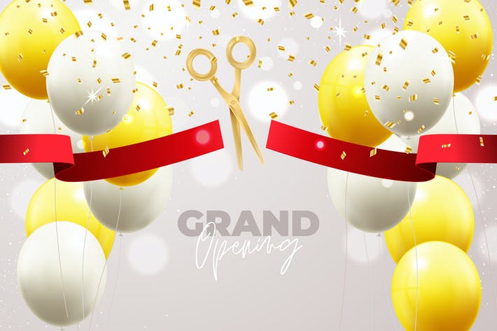 Grand Opening Balloon Background