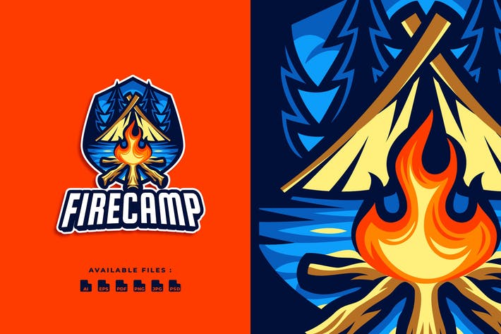 Fire Camp Emblem Logo
