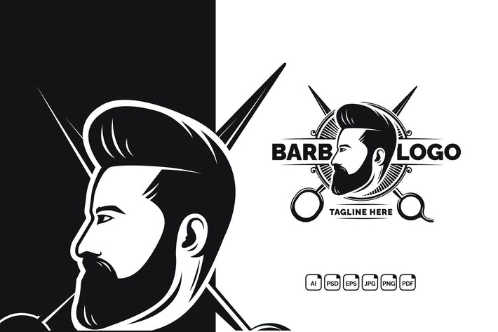 Barbershop Modern Logo Design