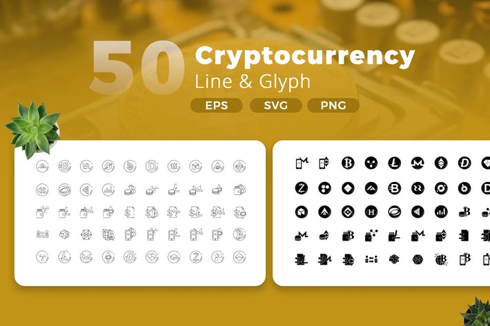 50 Cryptocurrency Icon Pack